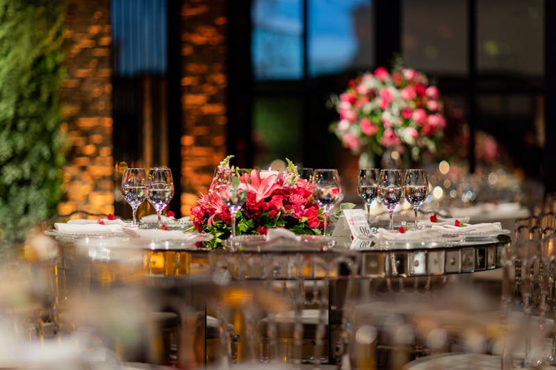 Décoration florale événementielle pour réception d'entreprise